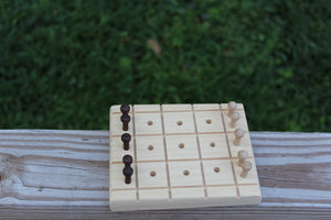 Amish Wooden Toy Tic-Tac-Toe Game