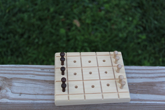 Amish Wooden Toy Tic-Tac-Toe Game